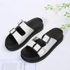 Sandal of Women British Style Rome Shoe Comfy Soft Leather Summer Sandalias Metal Buckle Casual Slipper Flat Platform Sandal