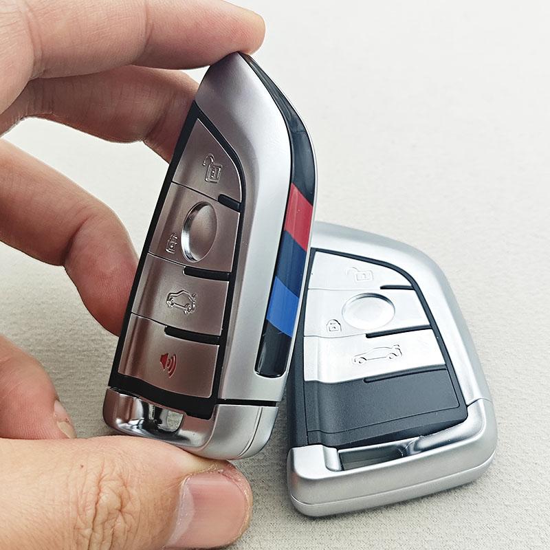 3/4 Buttons Smart Car Key Shell Case For BMW 1 3 5 7 Series X1 X3 X5 F30 F10 F20 Uncut Blade Remote Fob Cover Replacement