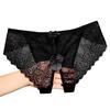 Женские трусики с низкой талией, с открытым шаговым швом, с бантом, тонкие прозрачные кружева