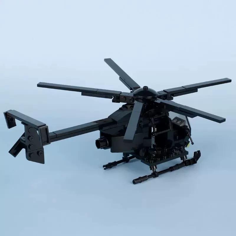 Вертолет Маленькая Птичка AH-6 MH-6 Модель для сборки Блок-конструктор MOC Игрушка Военная Серия Модель для демонстрации Детский подарок