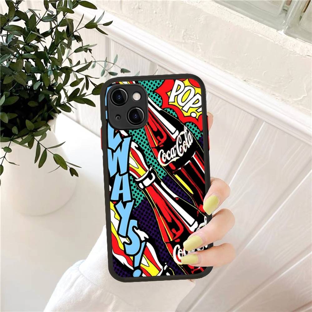 Coca-cola Vintage Matte Translucent Phone Case For Iphone 16 ProMax 15 14 13 12 11 X XS PRO Plus