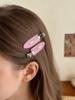 DIOR 2 Pcs Pink Transparent Logo Hair Clips Metal Alligator Barrettes Fashion Women Bangs Hair Accessories Daily Decor
