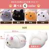 [Neko Town] Cat Stuffed Cushion Cute Body Pillow Fluffy Chewy Toy Present (White)