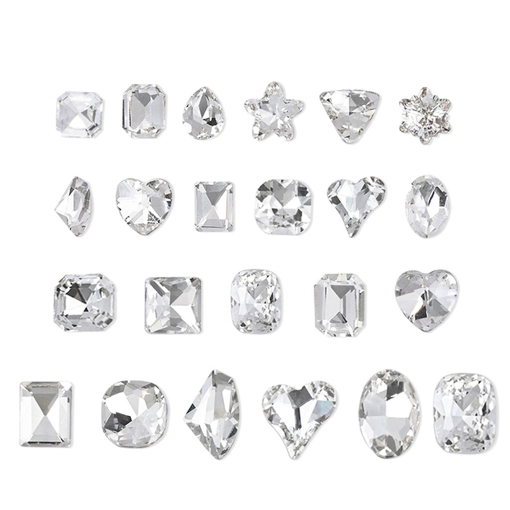 10x Стразы для ногтей неправильной формы, хрустальные камни для ногтей, сердечки, подвески для ногтей, прозрачные подвески для дизайна ногтей, украшения для дизайна ногтей
