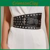 Row Buttonhole Double Extended Womens Waistband Elastic Dress Decoration