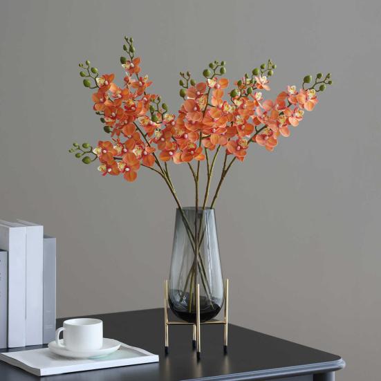 Искусственные орхидеи-бабочки 2 ветки реалистичный искусственный шелковый цветок свадьба