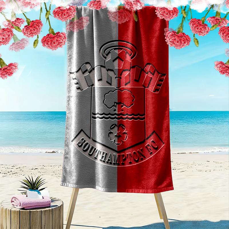 Southampton FC Print Beach Towel, Large Soft Quick Dry Towel for Beach Camping Swimming