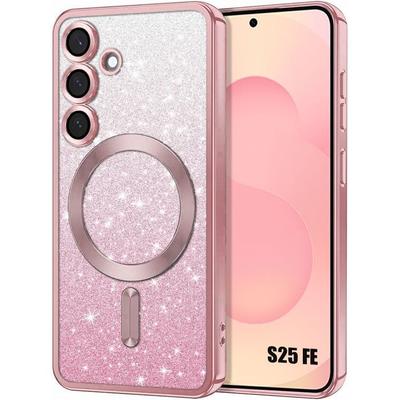 Защитный чехол - BOOLING - для Samsung Galaxy S25 FE - Мягкий силикон - Защита камеры - Ярко-розовый