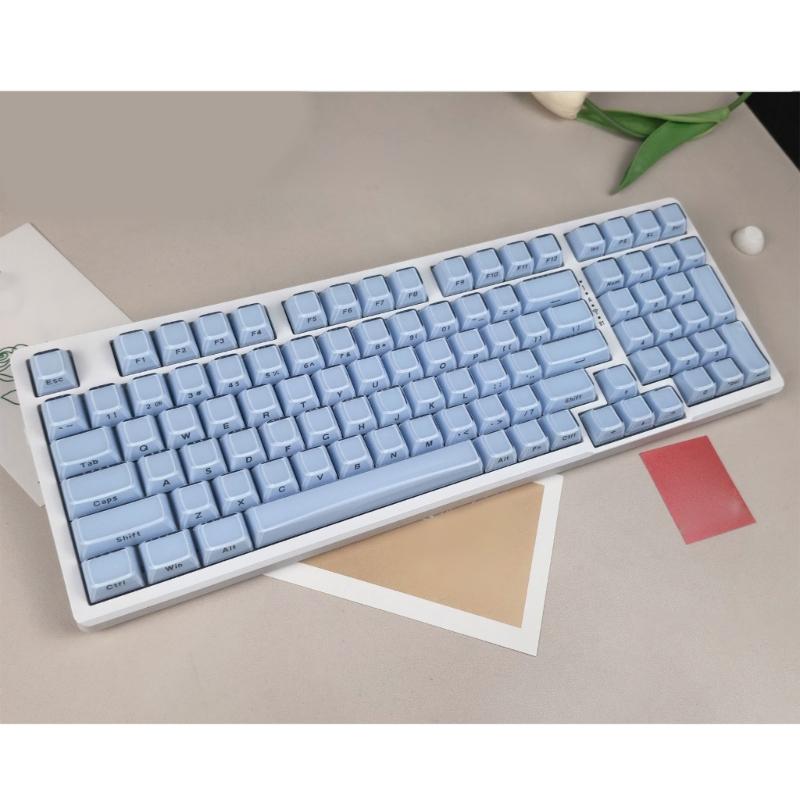 Набор колпачков для клавиш PC на 113 клавиш для механических клавиатур с двойным литьем, профиль OEM, дизайн Crystal Jelly
