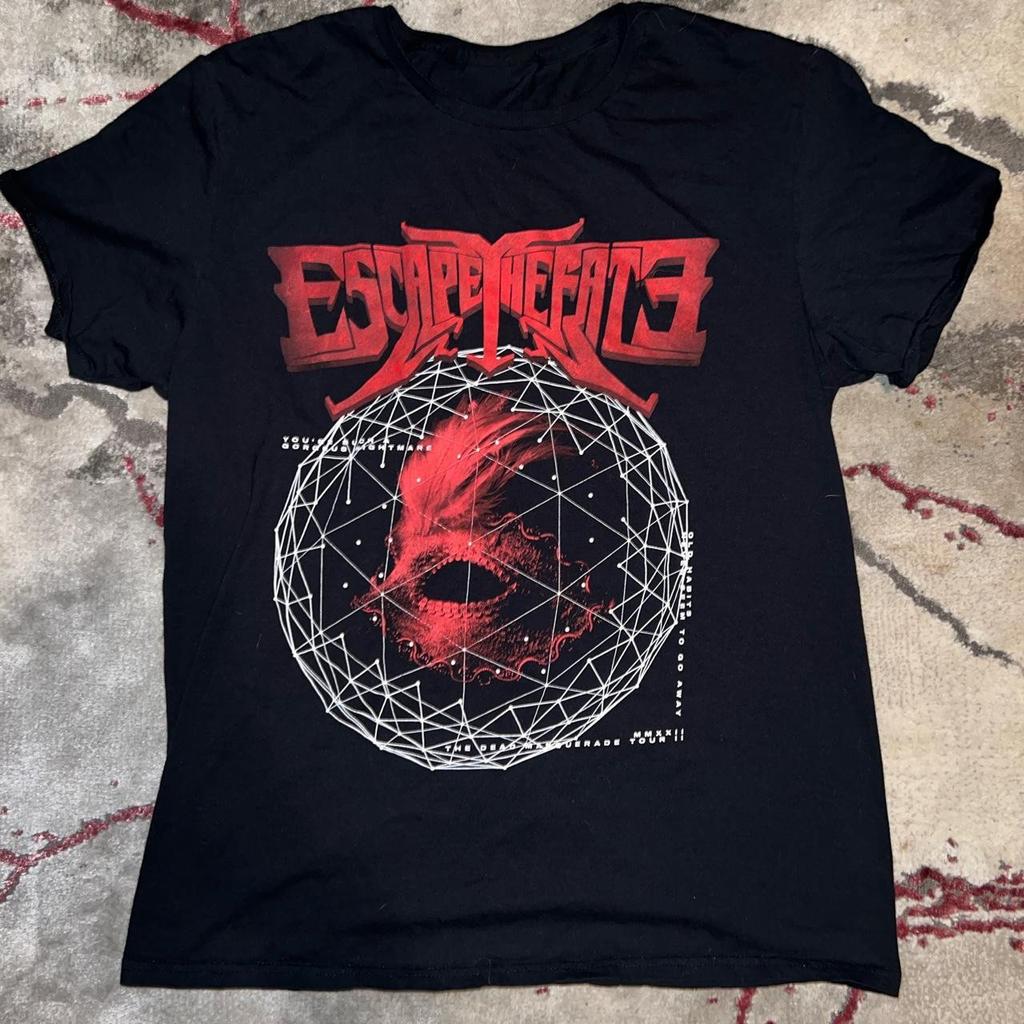 26 Escape the Fate Band Music Tour Black T-Shirt Cotton Unisex FM55 Unisex T-Shirt