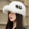 Ladies Hat Winter Hairy Imitation Mink Baseball Cap Ladies Foreign Style Winter Thick Thermal Cap