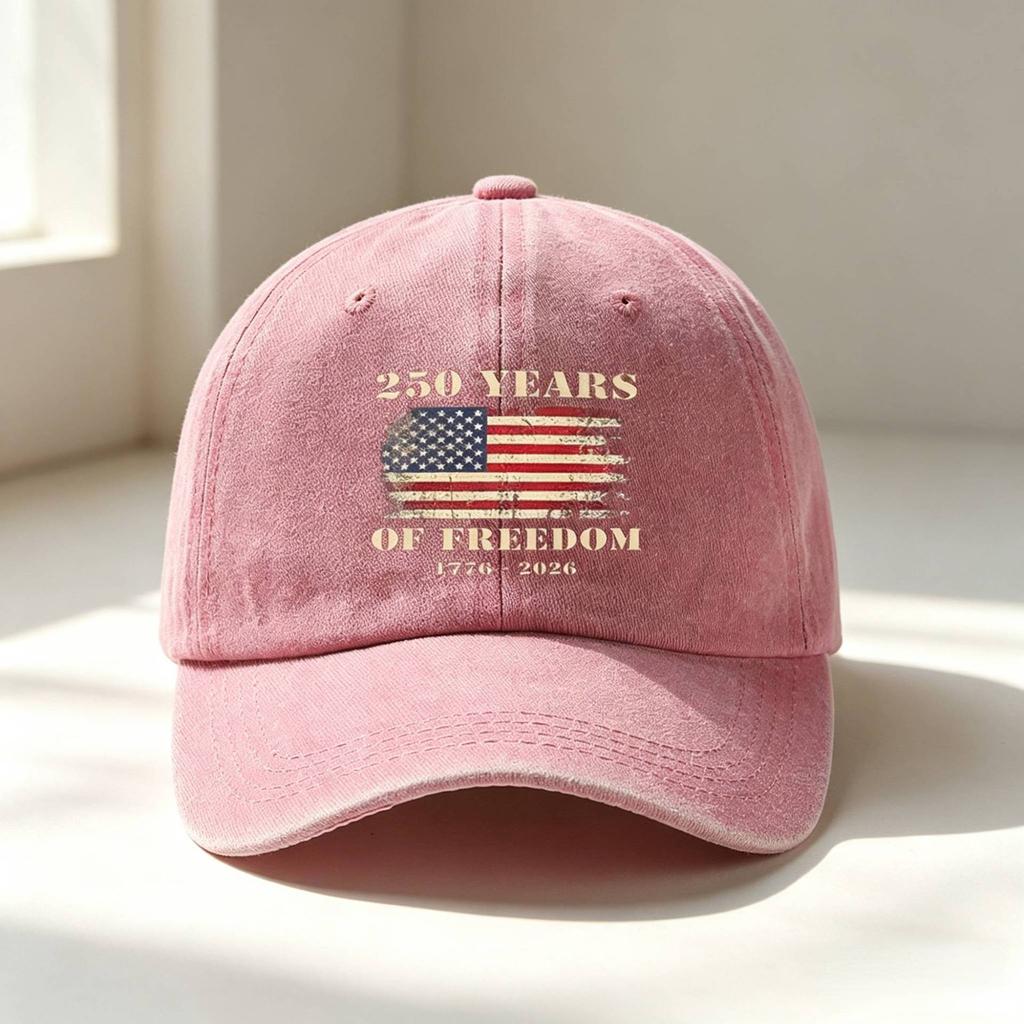 Printed baseball cap European and American soft top washed cotton dad hat outdoor sunshade sun protection cap embroidery logo