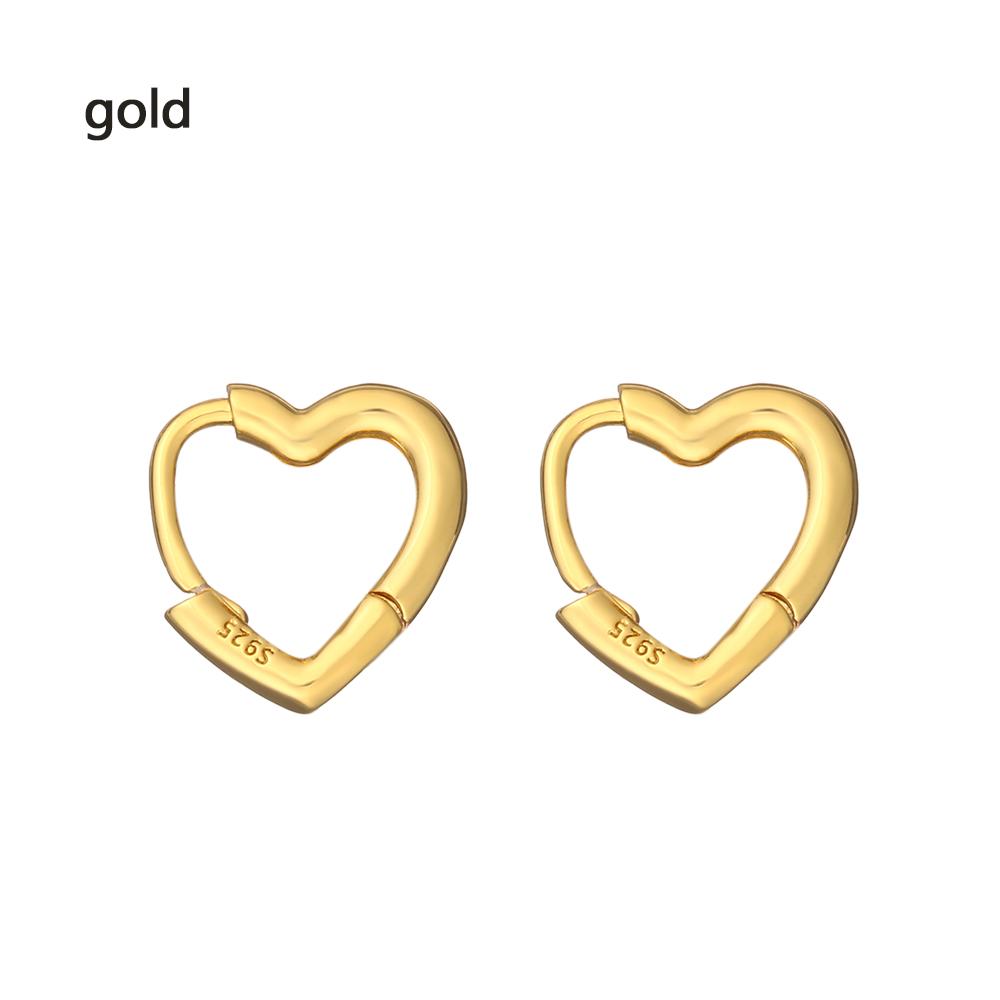 Маленькие подарочные серьги-кольца для девочек в форме сердца, гипоаллергенные гвоздики S925
