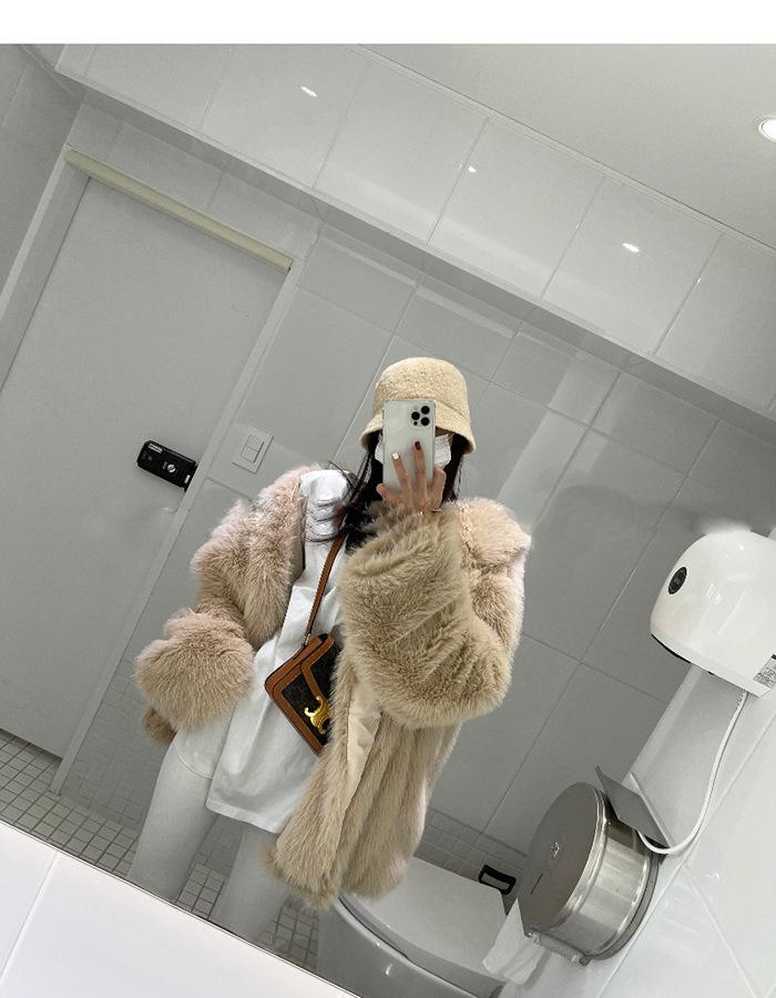 Женская шуба из искусственного меха Toka hair, средняя и длинная, с воротником-стойкой, свободная, корейская версия, куртка из искусственного меха