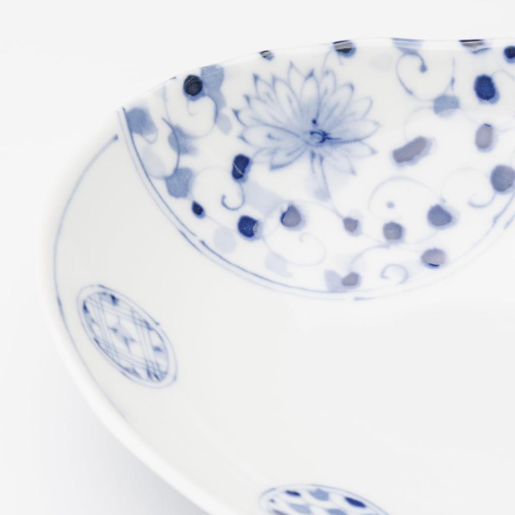 Mino ware dinnerware set of 5 oval deep approximately 16cm in microwave and dishwasher made in product number 564633 "Hana Imari" plates, diameter,