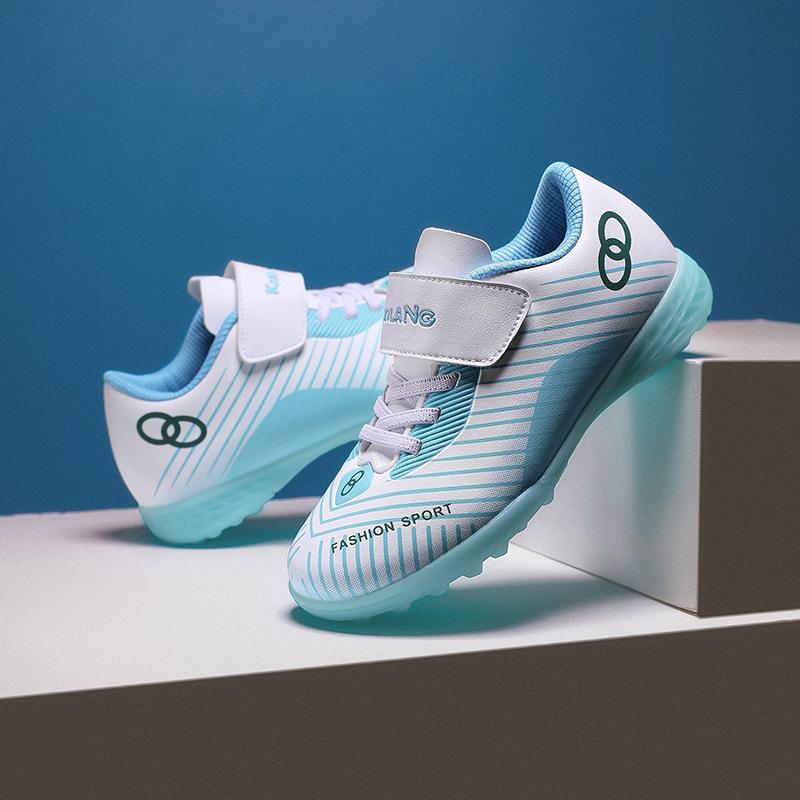 Daifa children's Velcro football shoes boys and girls AG long nails TF broken nails primary school students training competition sports shoes