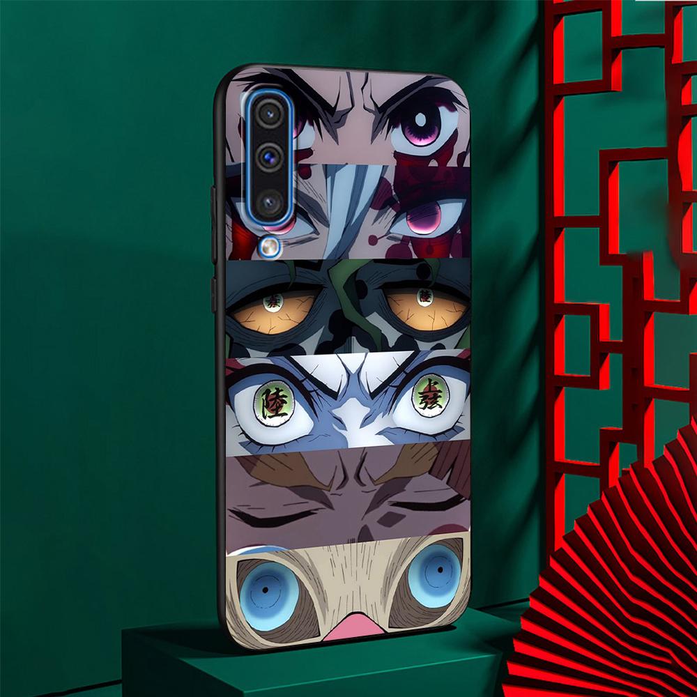 Чехол для Samsung Galaxy A50 A10 A70 A30 A20e A40 A20s A10s A10e A90 5G A80 A7 A9 с рисунком из аниме «Убийца демонов» из мягкого черного цвета