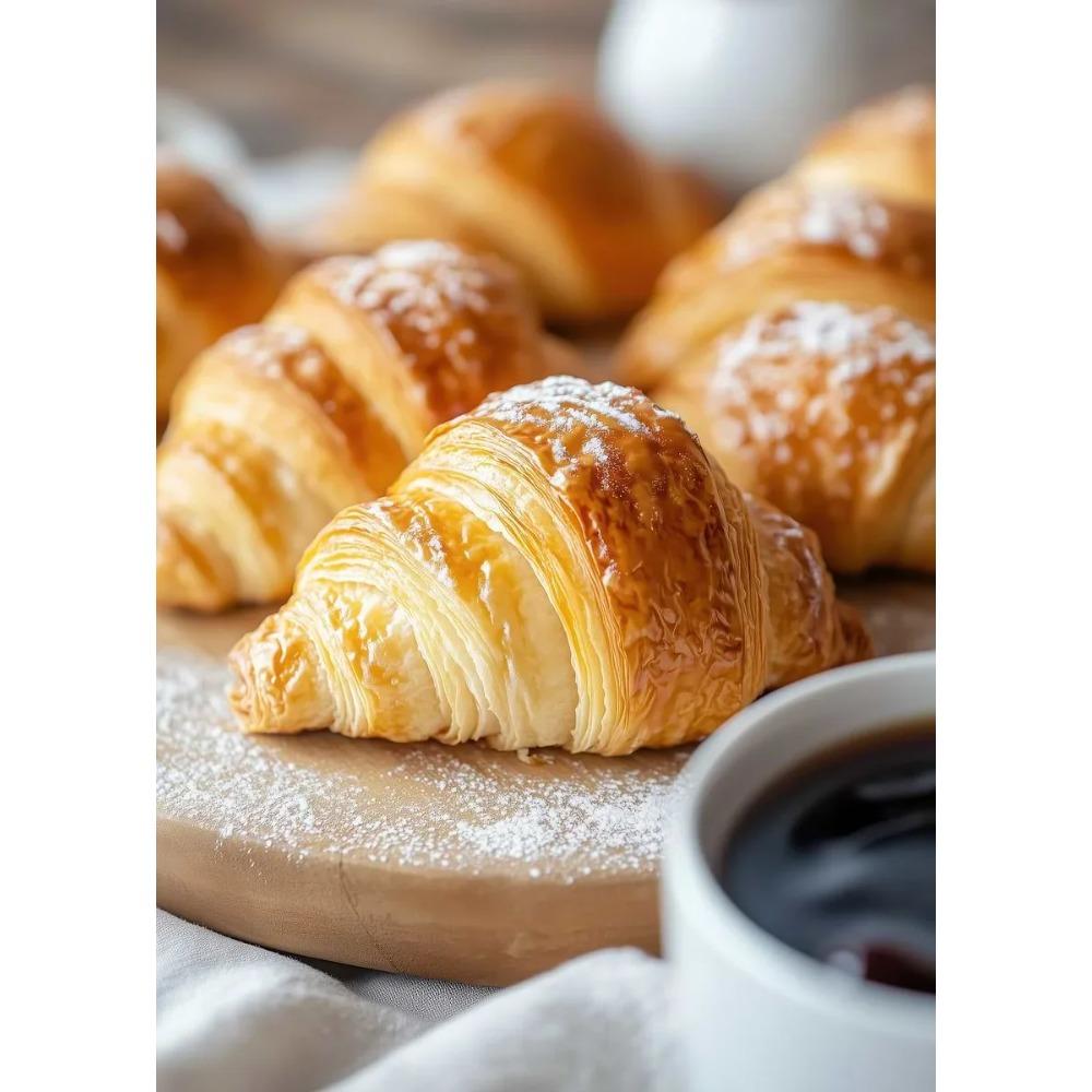 Classic Afternoon Tea Delicious Coffee Croissant Doughnut Food Poster Canvas s Wall Art Pictures Cafes Home Decor