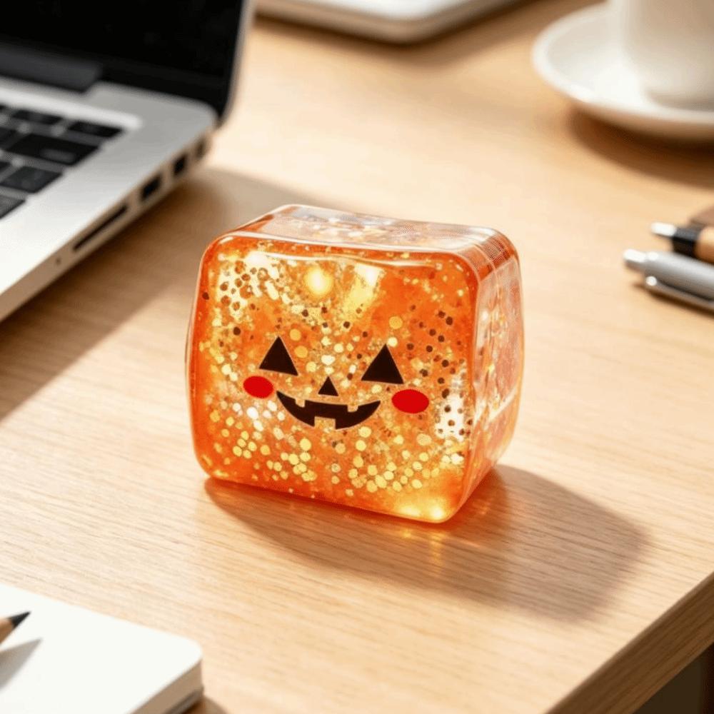 Cube Shape Halloween Squeeze Toy Slow Resbound Squishy Cubes Toy Soft Slow Elastic Toy Party Favor