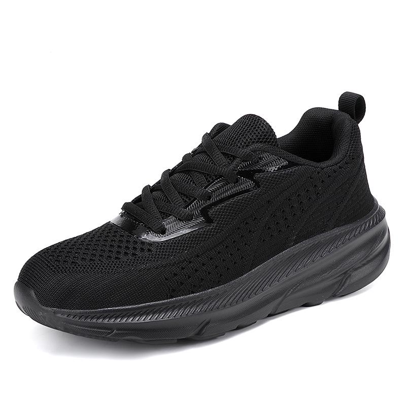 Женские осенние кроссовки Flyknit на толстой подошве, повседневные, для бега - Дышащая сетка, Большой размер, Удобные спортивные кроссовки для мамы