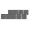 VidaXL WPC Garden Fence 1564x186 Cm Grey