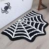 40*60cm Spider Web Indoor Halloween Rug Gothic Halloween Bathroom Rugs Non Slip Washable Halloween Door Porch Carpet