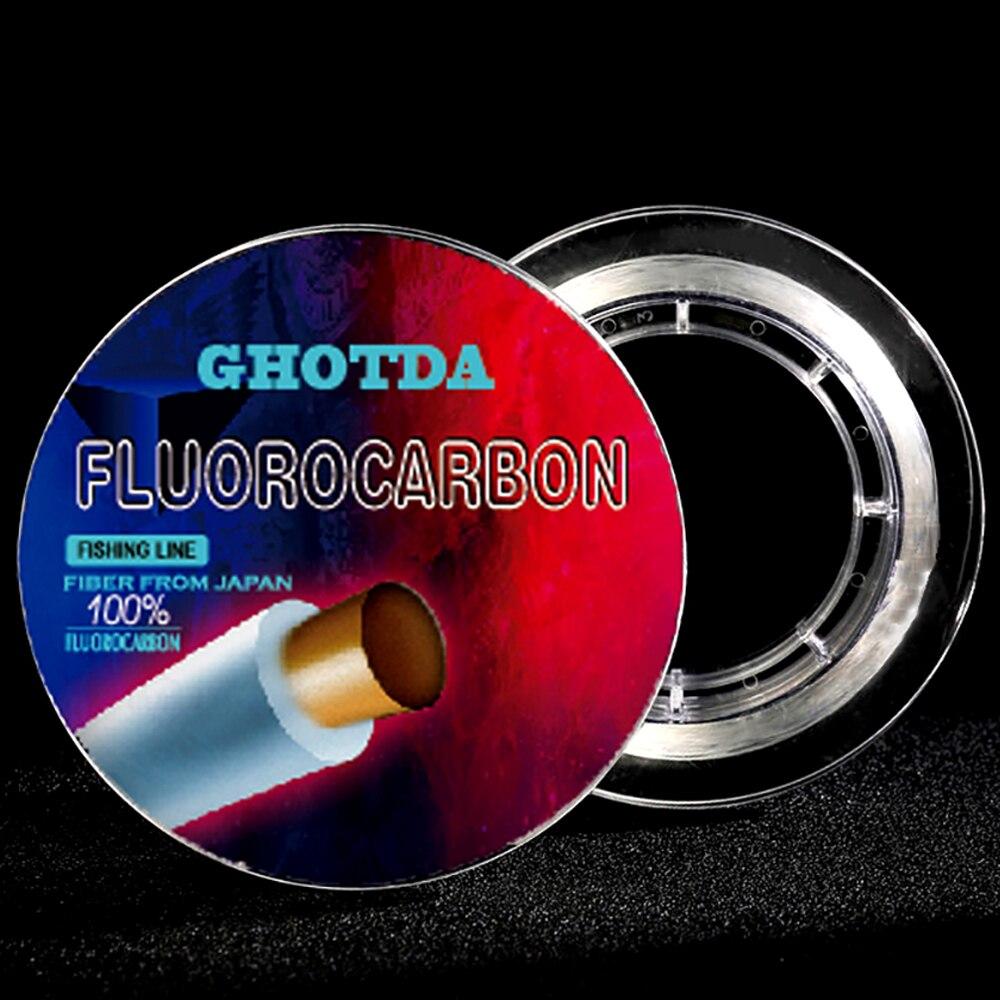 GHOTDA 100% FLUROCARBON Fishing Line 0.6#-8.0# 100M Super Strength Fishing Lines Strong Wear Resistance