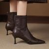 Stretch Fabric Winter Pointed Toe Modern Boots Stiletto High Heels Zipper Women Ankle Boots