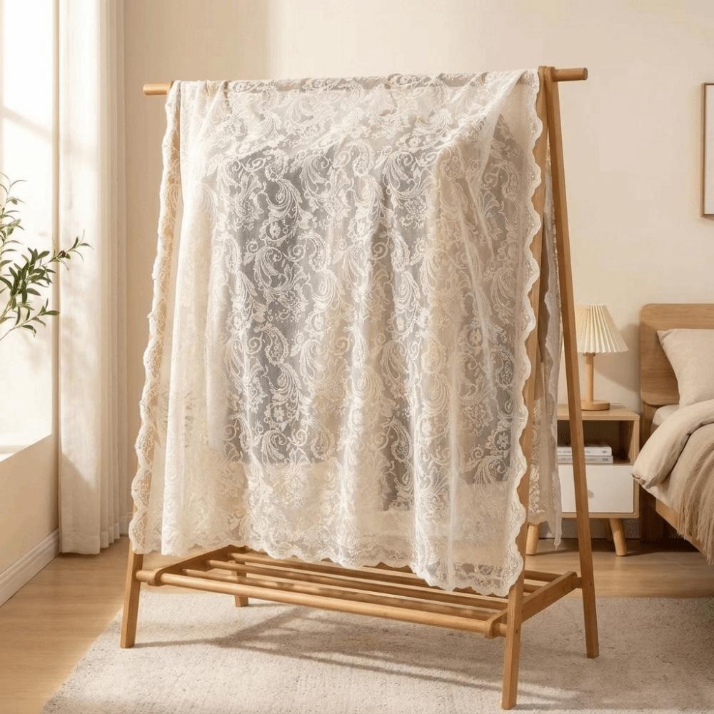 Lace Print Floor Clothes Hanger Dust Cover Moisture-proof Clothing Dust Cover Suit Coat