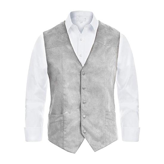 Мужской жилет с V-образным вырезом без рукавов, однобортный приталенный жилет с карманами, однотонный деловой жилет, пальто