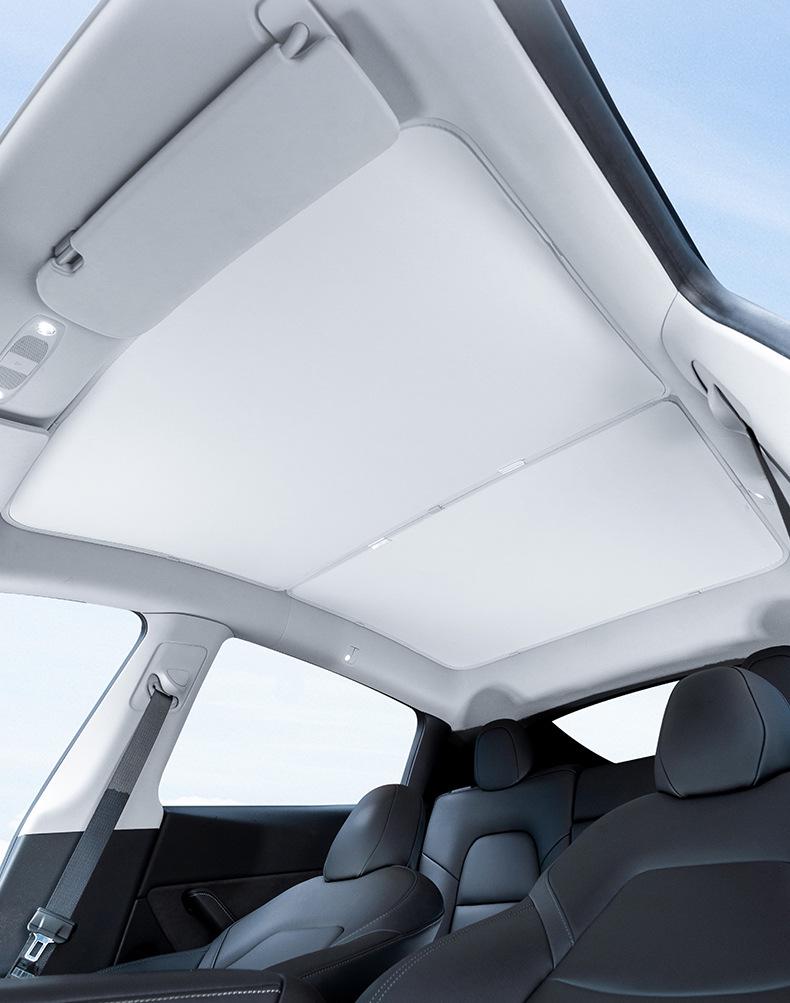 Tesla Model 3 Refresh YL Sunshade: Skyview Sunroof Heat Insulation & Sun Protection.