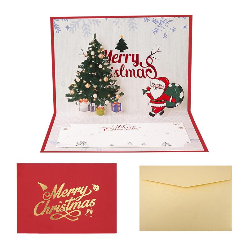 New Christmas Greeting Card Holy Laser Engraving Creative 3D Stereoscopic Christmas Card