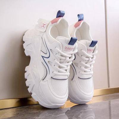 Последняя классическая женская обувь на толстой подошве, увеличивающая рост, повседневная, корейская версия, универсальная и удобная спортивная обувь для бега