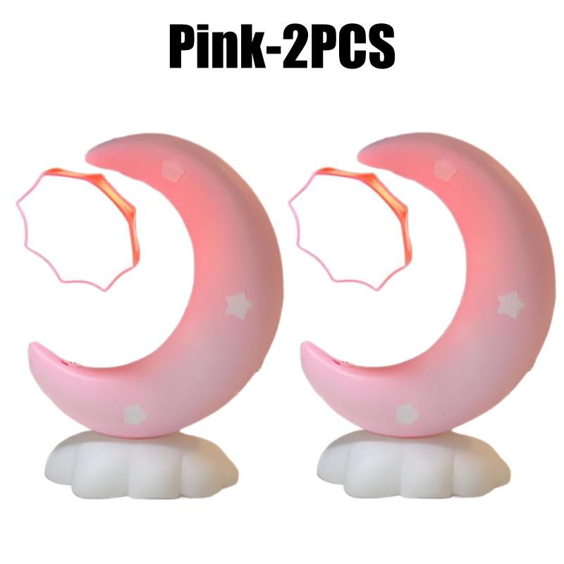 Милый светодиодный ночник в виде луны, перезаряжаемая от USB прикроватная лампа для спальни, настольная лампа для украшения, детский рождественский подарок