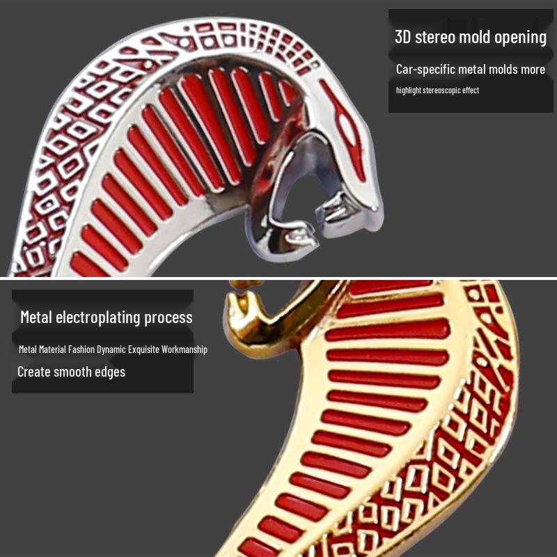 Металлическая решетка с эмблемой змеи кобры для Ford Mustang