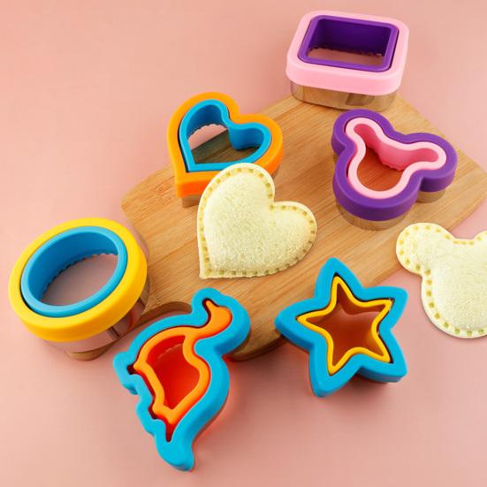 Форма для сэндвичей в форме милого сердца, звезды, круглого динозавра, для выпечки печенья, инструмента для резки тостов, запечатывания арахиса/масла/желе