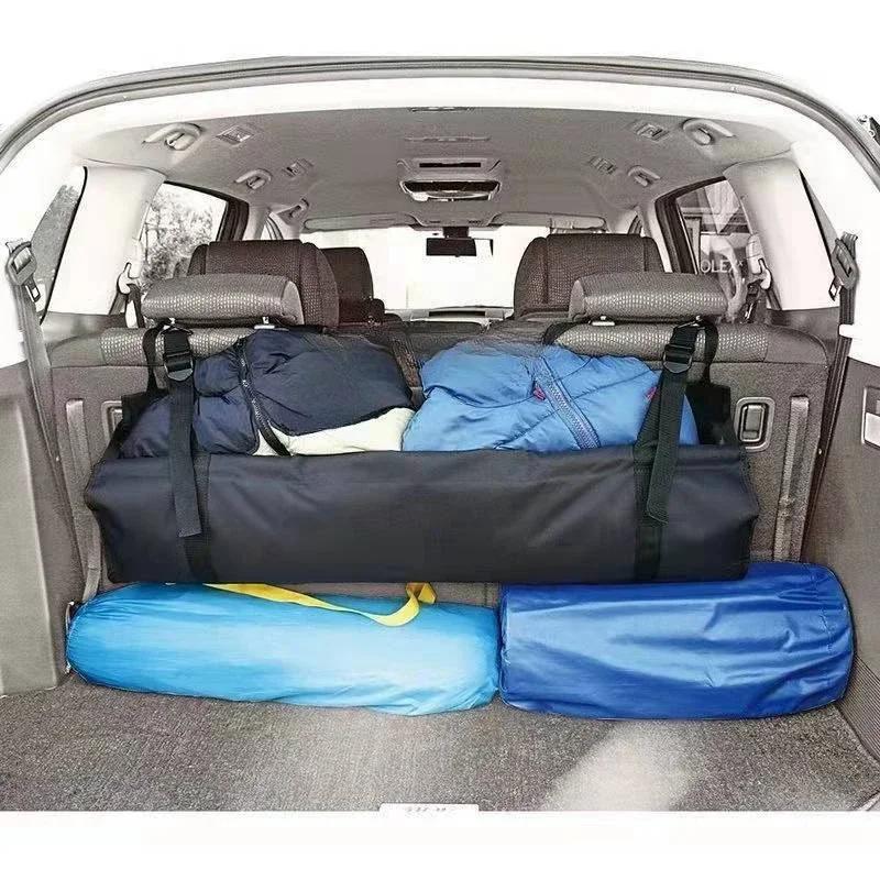 Органайзер для багажника автомобиля, регулируемая сумка для хранения на заднем сиденье, сетка, большая вместимость, многофункциональные Оксфордские органайзеры на спинку автомобильного сиденья, универсальные