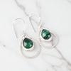 Натуральный Малахит Драгоценный Камень 925 Стерлинговое Серебро Ювелирные Изделия Ручной Работы Серьги 1.70" EE-96-27