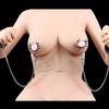 Регулируемые BDSM зажимы для сосков с металлической цепью и наручниками, клипса для груди бондажа для женщин
