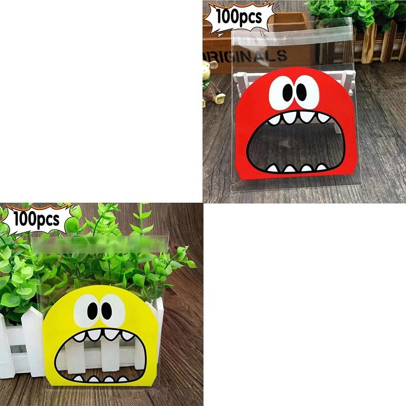 100-500pcs Transparent Plastic Bag Candy Cookie Gift Bag Clear OPP Self Adhesive Pouch For Birthday Party Candy Packaging Bag