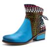 Women Mixed Color Women Retro Ethnic Style Casual Shoes Soft Ladies Patchwork Footwear