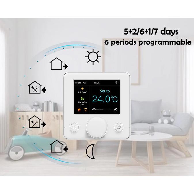Smart WiFi Thermostat for Water/Electric Floor Heating Gas Boiler Room Temperature Controller Humidity Tuya Google Home Alexa