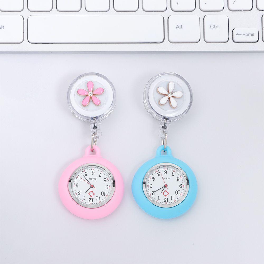 Мужской бейдж ID Больница Медицинский Стекло Доктор Карманные часы на клипсе Часы для медсестры Выдвижной