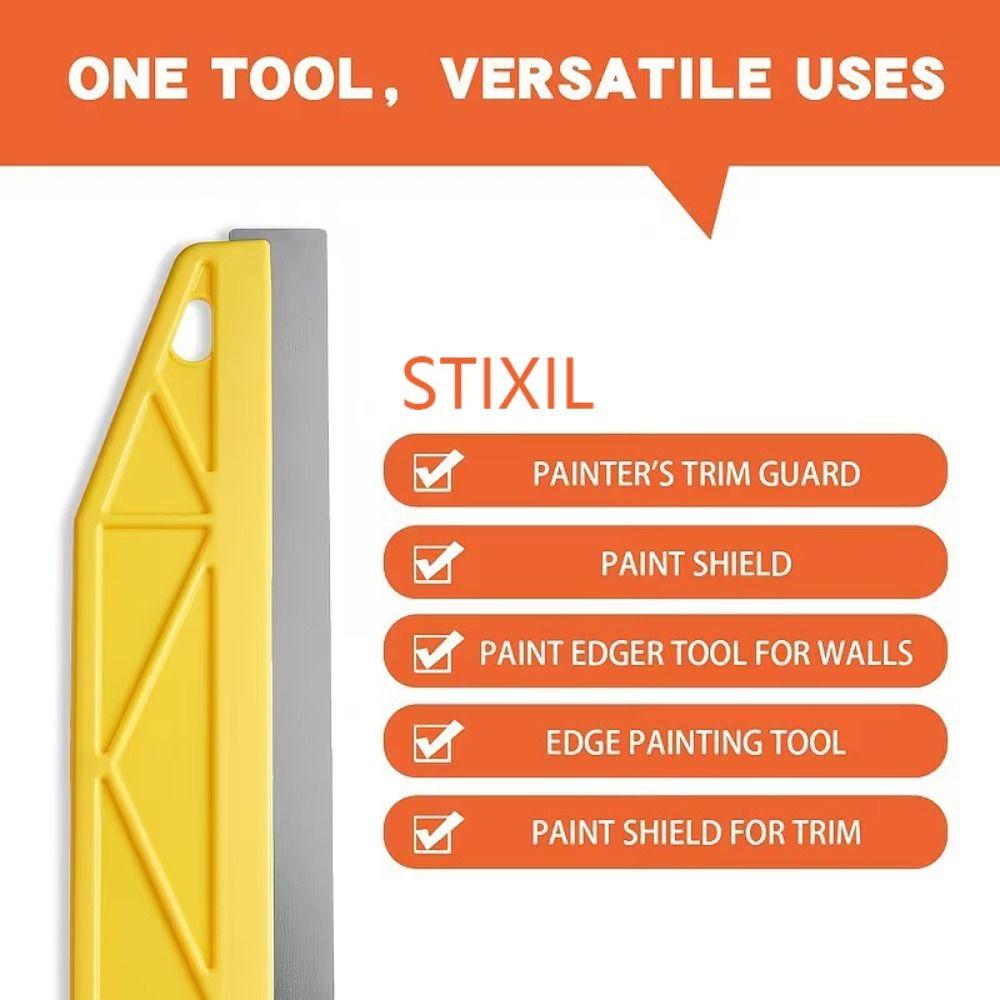 Ergonomic Handle Wall Cleaning Scraper Stainless Steel Wall Covering Removal Scraping  Wall Trim