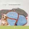 Microfiber High-low Hair Pet Pocket Bath Towel Strong Absorbent Quick Drying Bath Towel for Cats and Dogs