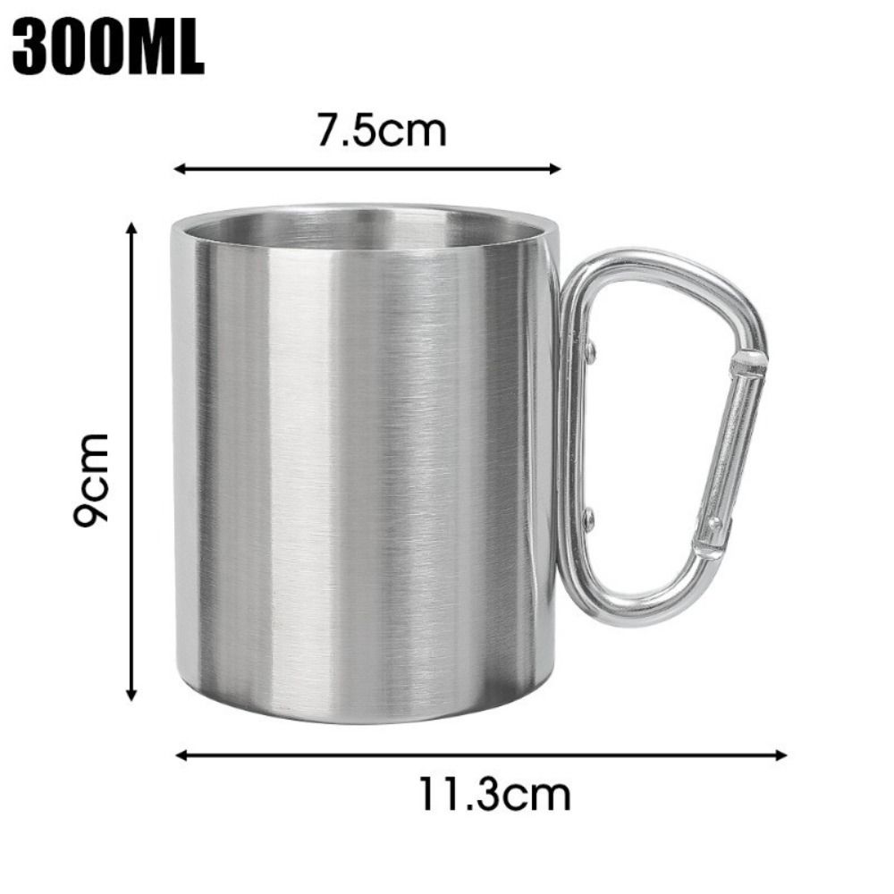 1Pcs 220/300ml Stainless Steel Cup Portable Outdoor Camping Mug Durable Hike Cup