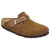 Birkenstock Boston Braided Suede Leather Narrow Fit Sandals 'Mink' Men's 1026713