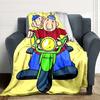 1Pc Bike Ride Adventure Blanket For Couch Bed Plush Cozy Fuzzy Blanket Super Soft Warm Blankets For Fall And Winter 091891