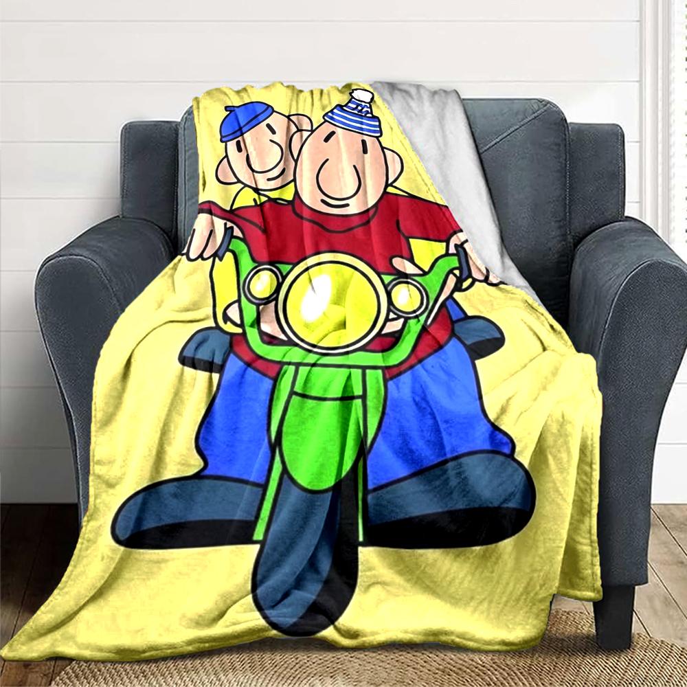 1Pc Bike Ride Adventure Blanket For Couch Bed Plush Cozy Fuzzy Blanket Super Soft Warm Blankets For Fall And Winter 091891