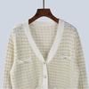 High Quality Classic Style V-neck Double-Breasted Knitting Sweater Cardigan Female Spring and Autumn Coat Long Sleeves Graceful Loose Tops